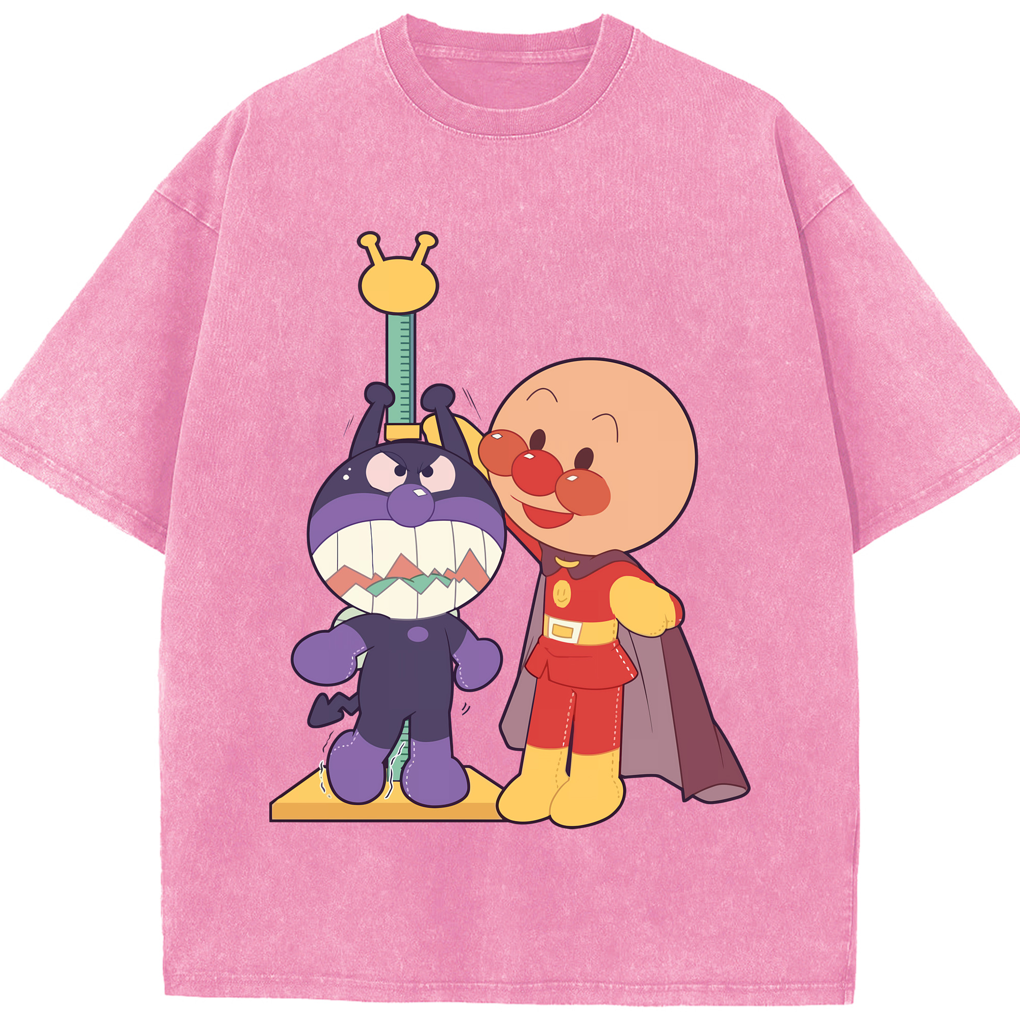 （画像用） アンパンマン Anpanman 綿100% ヴィンテージ風 半袖Tシャツ（フロントプリント）
